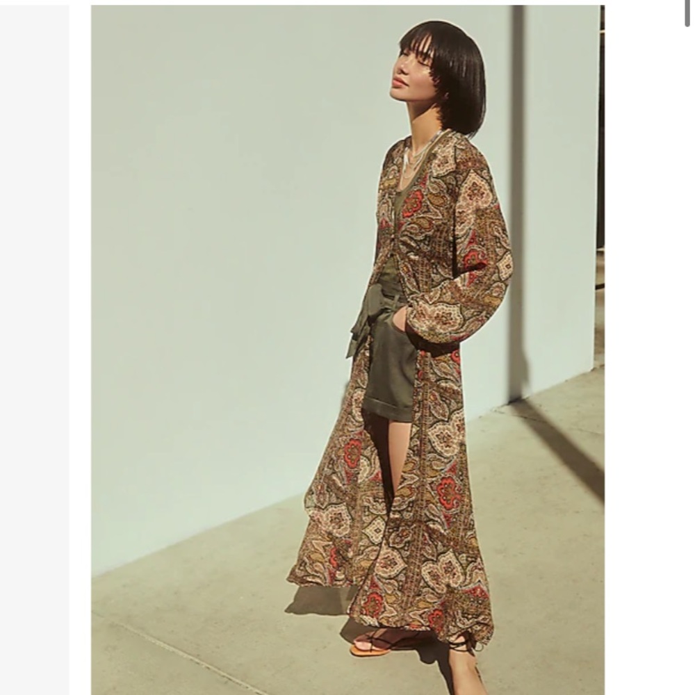 NWT express Paisley Kimono Cover-Up XS